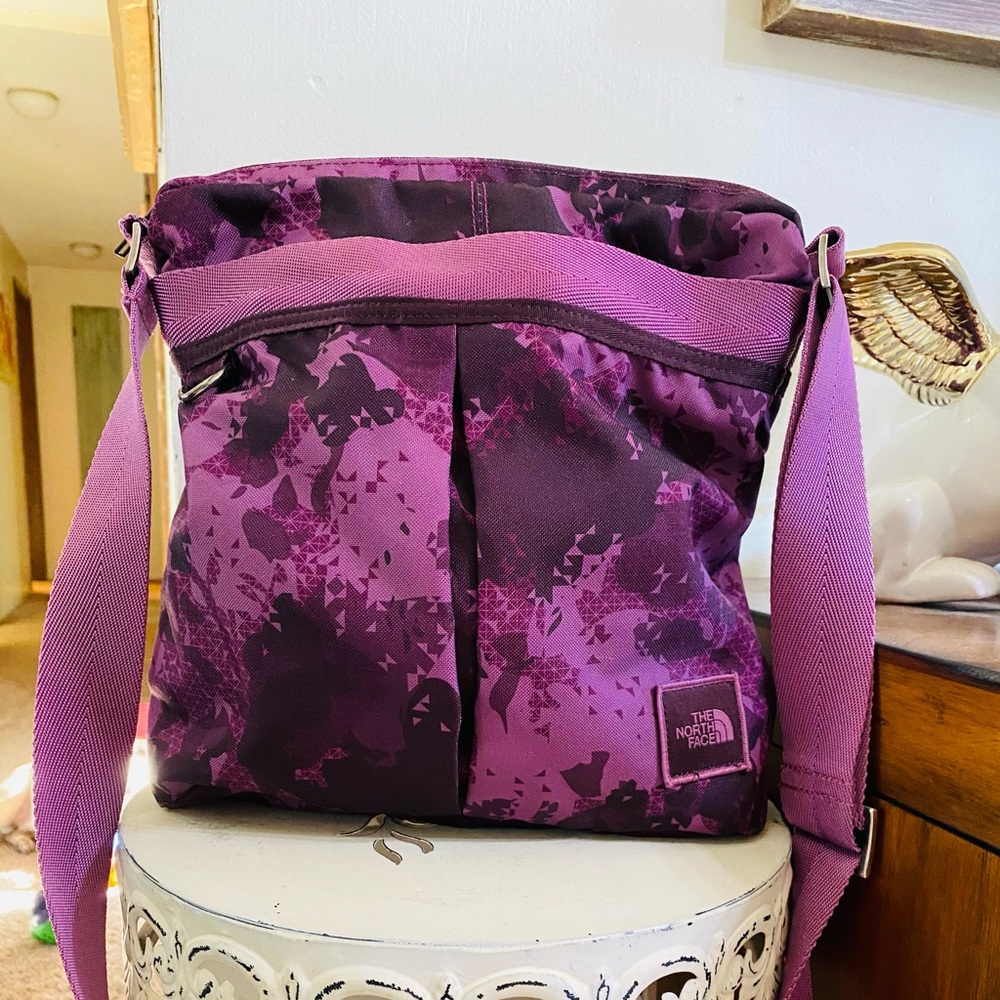 *SOLD* The North Face purple messenger side bag